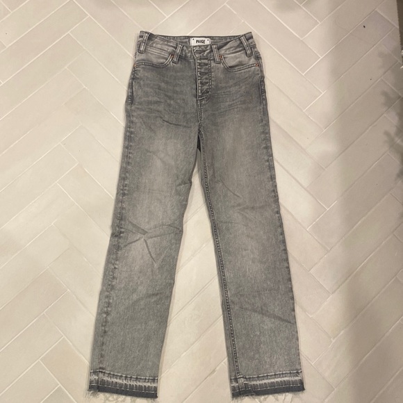 Women’s PAIGE brand new/ never worn grey cropped jeans, size 25. - Picture 1 of 5